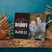 Plaque Photo Le meilleur papa du monde (Côté)