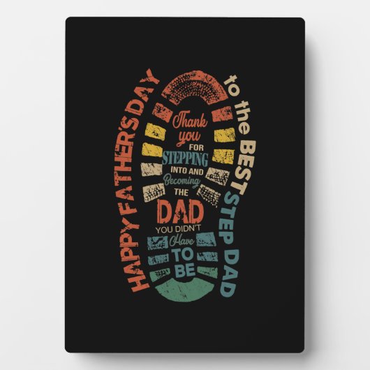 Plaque Photo Le Meilleur Pas Papa Merci Pour Aller (Devant)