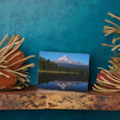 Plaque Photo Le mont Hood reflété dans le lac (Côté)