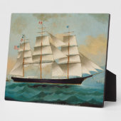 Plaque Photo Le navire Fleetwing, Baie de Hong Kong (Côté)