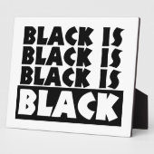 Plaque Photo Le noir est noir (Côté)