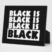 Plaque Photo Le noir est noir (Côté)