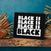 Plaque Photo Le noir est noir (Côté)