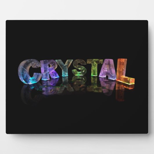 Plaque Photo Le nom Crystal en lumières 3D (photo) (Devant)