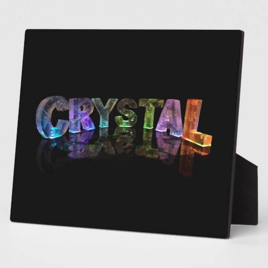 Plaque Photo Le nom Crystal en lumières 3D (photo) (Côté)