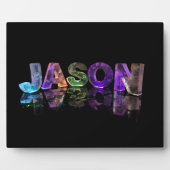 Plaque Photo Le nom Jason en lumières 3D (photo) (Devant)