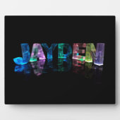 Plaque Photo Le nom Jayden en lumières 3D (photo) (Devant)