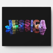 Plaque Photo Le nom Jessica en lumières 3D (photo) (Devant)