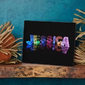 Plaque Photo Le nom Jessica en lumières 3D (photo) (Côté)