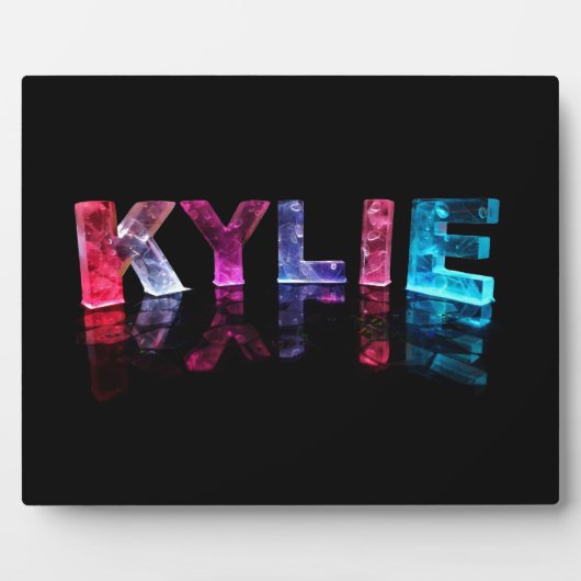 Plaque Photo Le nom Kylie en lumières 3D (photo) (Devant)