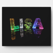 Plaque Photo Le nom Lisa en lumières 3D (photo) (Devant)