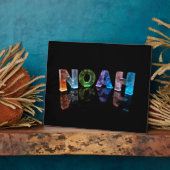 Plaque Photo Le nom Noah en lumières 3D (photo) (Côté)