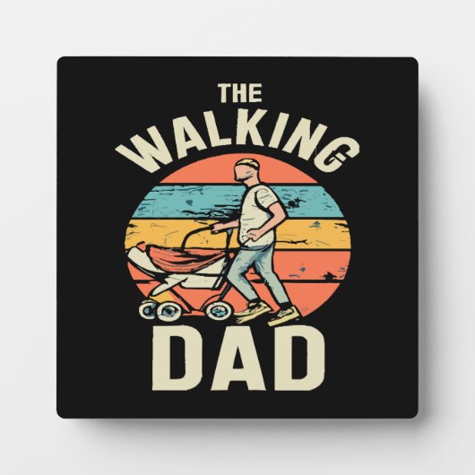Plaque Photo le papa qui marche (Devant)