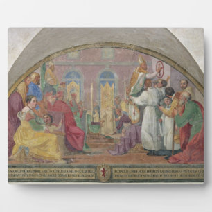 Plaque Photo Le Pape Eugène IV Consacrant le couvent de San Mar