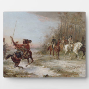 Plaque Photo Le Péril de Napoléon à Brienne-le-Château, v.1891