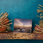 Plaque Photo Le phare de l'île Bodie au coucher du soleil (Côté)
