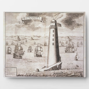 Plaque Photo Le phare Eddystone, gravé par Hendrick Hul