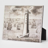 Plaque Photo Le phare Eddystone, gravé par Hendrick Hul (Côté)
