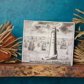 Plaque Photo Le phare Eddystone, gravé par Hendrick Hul (Côté)