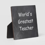 Plaque Photo Le plus grand cadeau d'enseignant de Chalkboard De (Recto)