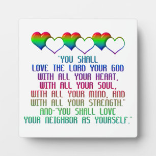 Plaque Photo Le plus grand commandement