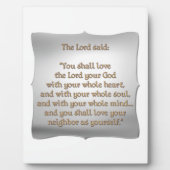 Plaque Photo Le plus grand commandement (Devant)
