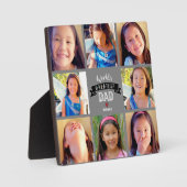 Plaque Photo Le plus grand papa du monde Moderne 8 Photo Collag (Recto)