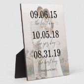 Plaque Photo Le Premier Jour, Le Jour Du Oui, Le Meilleur Jour  (Côté)