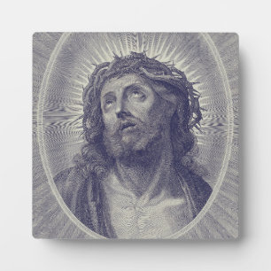 Plaque Photo Le Saint Visage de Jésus avec Couronne d'Épines Ar