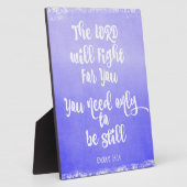 Plaque Photo Le Seigneur combattra pour vous la Bible Verse (Côté)