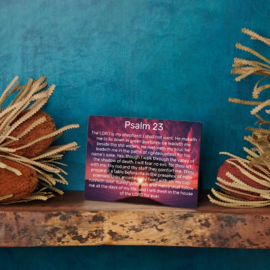 Plaque Photo Le Seigneur Est Mon Pasteur Psaume 23 (Côté)