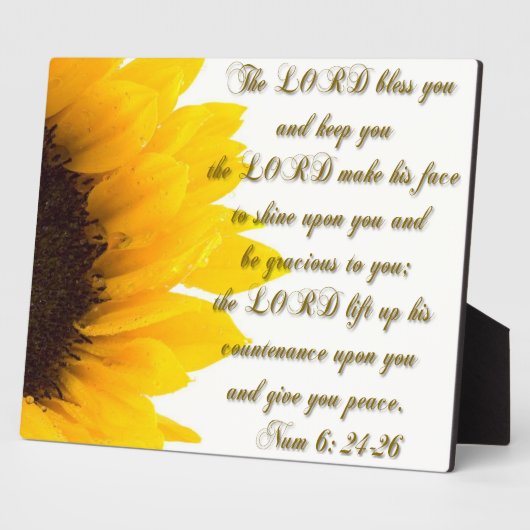 Plaque Photo Le Seigneur vous bénisse... (Côté)