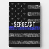 Plaque Photo Le sergent Thin Blue Line Distresse (Devant)