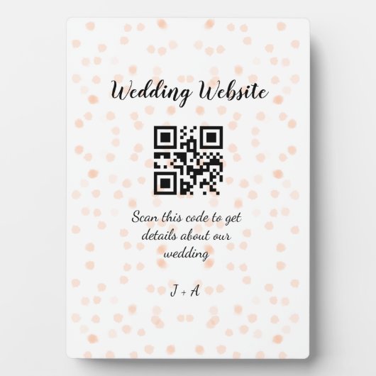 Plaque Photo Le site web mariage scanner code QR pour les détai (Devant)