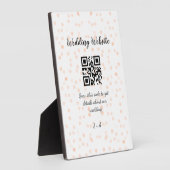 Plaque Photo Le site web mariage scanner code QR pour les détai (Côté)