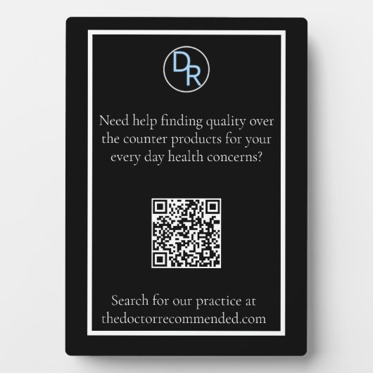 Plaque Photo Le support recommandé par le médecin (Devant)