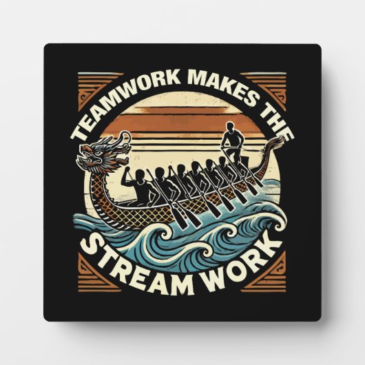 Plaque Photo Le travail d'équipe fait le travail de la rivière, (Devant)