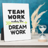 Plaque Photo Le travail d'équipe fait le travail de rêve (Côté)