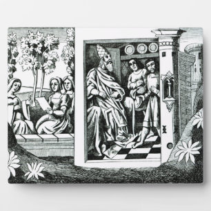 Plaque Photo Le Vieux Homme de la Montagne donne des ordres à s
