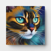 Plaque Photo Le visage d'un mignon Lynx pointe Siamese (Devant)