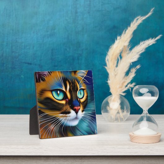 Plaque Photo Le visage d'un mignon Lynx pointe Siamese (Insitu)