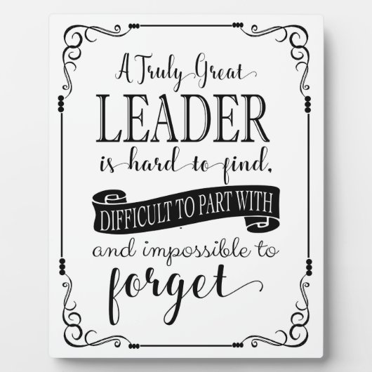 Plaque Photo Leader merci (Devant)