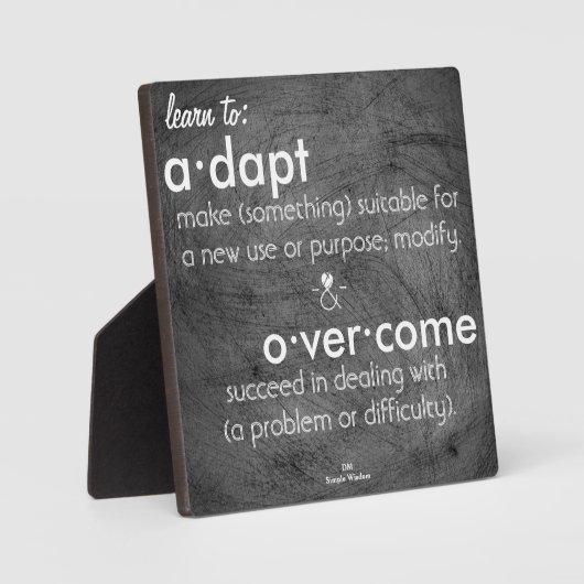 Plaque Photo Learn to:adapt (Recto)