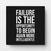 Plaque Photo L'Échec Est L'Opportunité - Gymnase, Hustle, Succè (Devant)