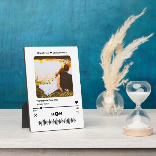 Plaque Photo Lecteur de musique de chanson spéciale nom personn (Côté)