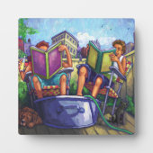 Plaque Photo Lecture en été (Devant)