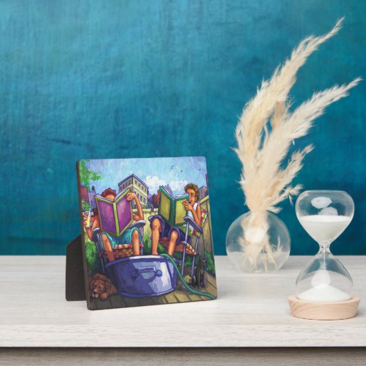 Plaque Photo Lecture en été (Insitu)