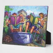 Plaque Photo Lecture en été (Côté)