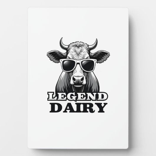 Plaque Photo Legend Dairy Funny Farmer Cow Farmer Pun Graphic T (Devant)