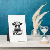 Plaque Photo Legend Dairy Funny Farmer Cow Farmer Pun Graphic T (Côté)